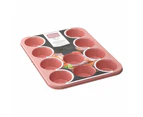 Bakers Delight Cuisson Carbon Steel Non Stick 12 Cup Muffin Pan Rose