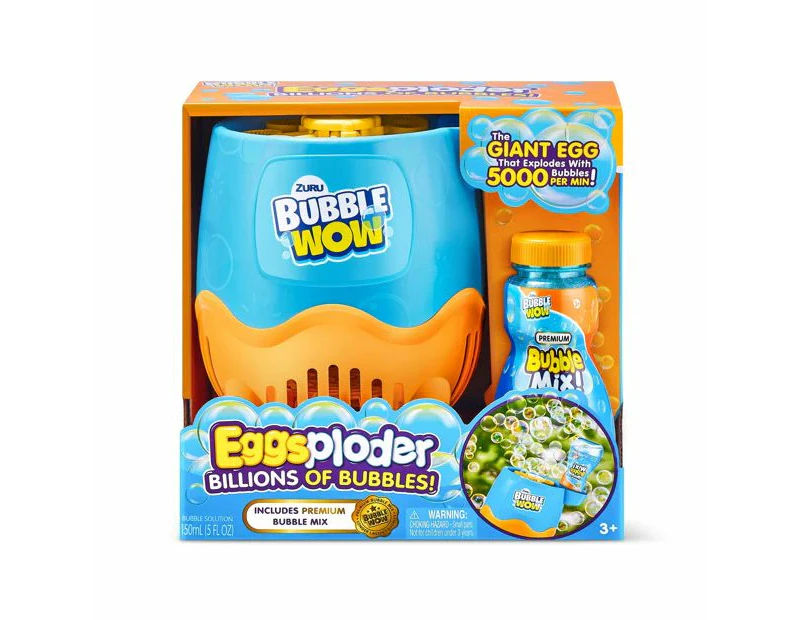 Bubble Wow Eggsploder Bubble Machine & Bubble Solution