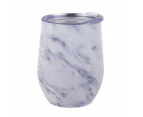 Oasis Stainless Steel Double Wall Wine Tumbler 330ml White Marble