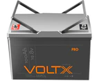 VoltX Pro 12V 100Ah Lithium Battery 1280Wh LiFePO4 200A BMS Rechargeable 4000 Deep Cycles Camping RV 4WD Camping Caravan Solar Power Replace AGM Lead Acid