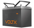 VoltX Pro 12V 100Ah Lithium Battery 1280Wh LiFePO4 200A BMS Rechargeable 4000 Deep Cycles Camping RV 4WD Camping Caravan Solar Power Replace AGM Lead Acid