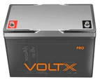 VoltX Pro 12V 100Ah Lithium Battery 1280Wh LiFePO4 200A BMS Rechargeable 4000 Deep Cycles Camping RV 4WD Camping Caravan Solar Power Replace AGM Lead Acid