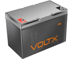 VoltX Pro 12V 100Ah Lithium Battery 1280Wh LiFePO4 200A BMS Rechargeable 4000 Deep Cycles Camping RV 4WD Camping Caravan Solar Power Replace AGM Lead Acid