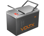 VoltX Pro 12V 100Ah Lithium Battery 1280Wh LiFePO4 200A BMS Rechargeable 4000 Deep Cycles Camping RV 4WD Camping Caravan Solar Power Replace AGM Lead Acid