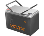 VoltX Pro 12V 100Ah Lithium Battery 1280Wh LiFePO4 200A BMS Rechargeable 4000 Deep Cycles Camping RV 4WD Camping Caravan Solar Power Replace AGM Lead Acid