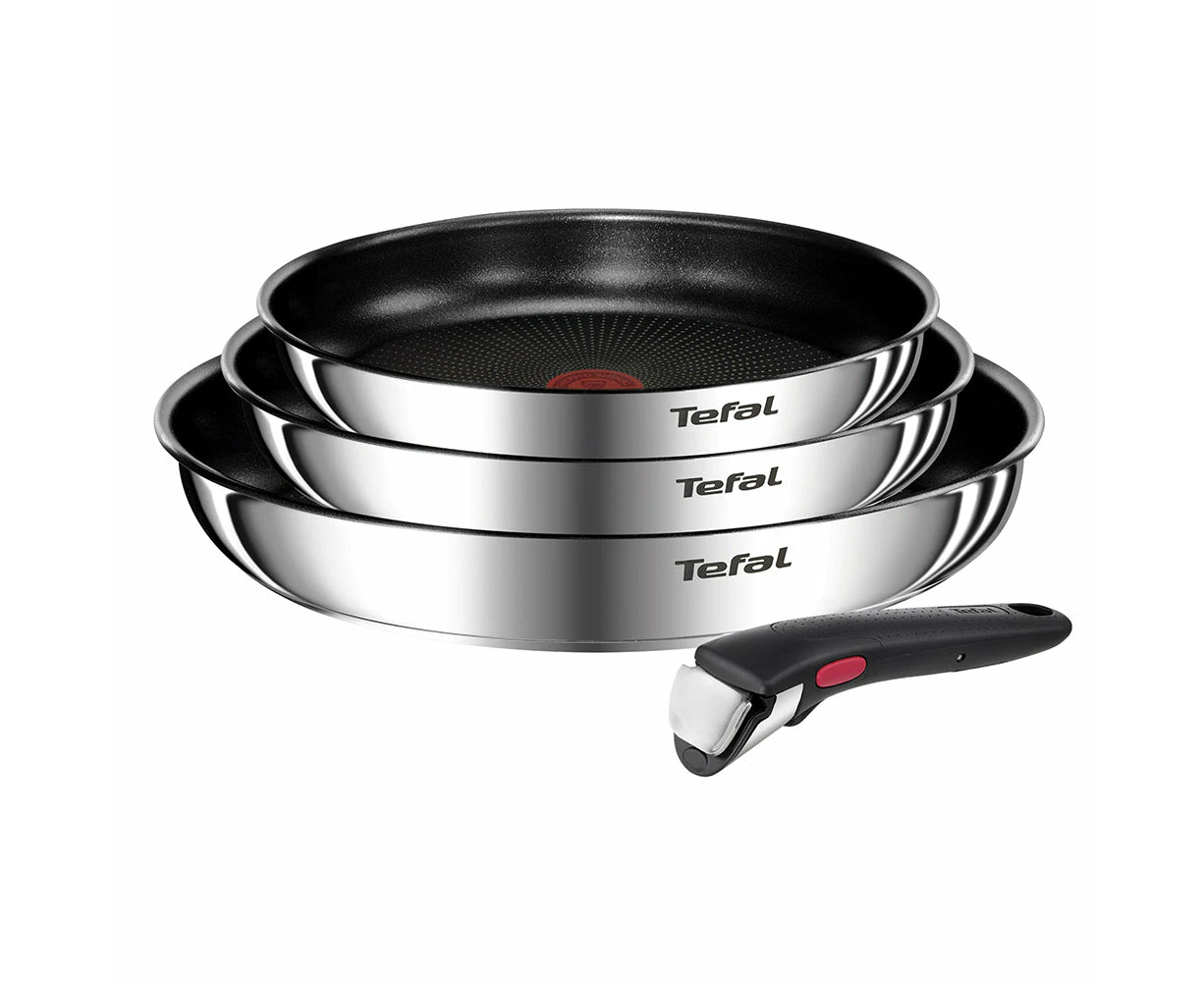 Tefal Ingenio Emotion 4 Piece Induction Non-stick Stainless Steel Frypan Set