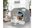 Pawz Fully Enclosed Cat Litter Box Mat Kitty Toilet Trapping Odour Control Basin