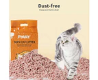 Pawz 2.5kg Tofu Cat Litter Clumping Flushable Fast Super Absorben Peach x6