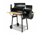 2in1 BBQ Smoker Charcoal Grill Roaster Portable Offset Outdoor Camping Barbecue