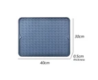 Silicone Drying Pad, Suitable For Various Purposes, Easy To Clean, Environmental Protection, Heat Resistance,Dark Blue