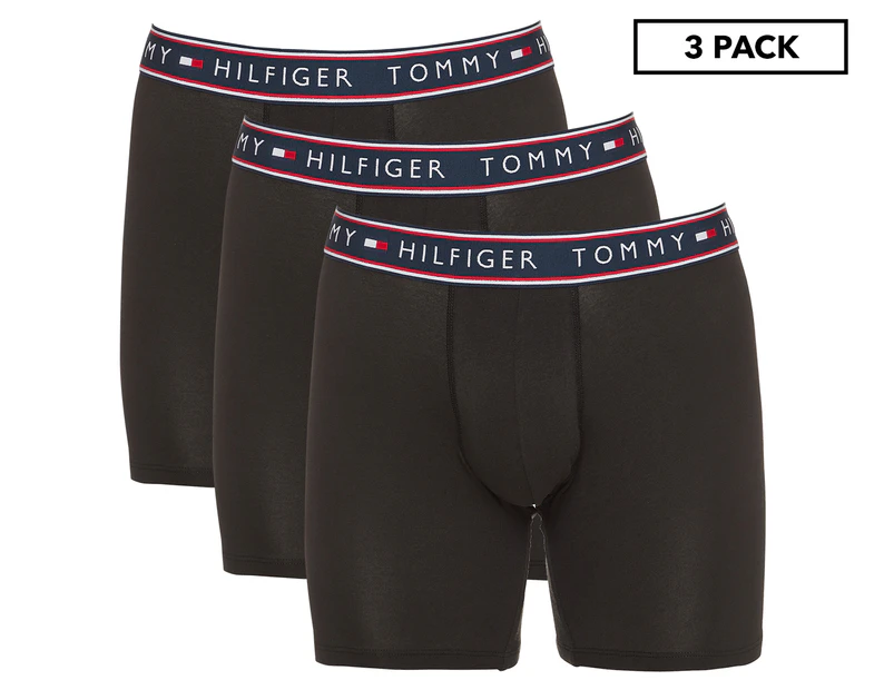 Tommy Hilfiger Men's Cotton Stretch Boxer Briefs 3-Pack - Black