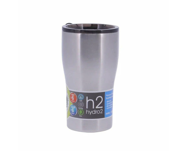 h2 hydro2 Quench Double Wall Stainless Steel Travel Mug 500ml   - Silver