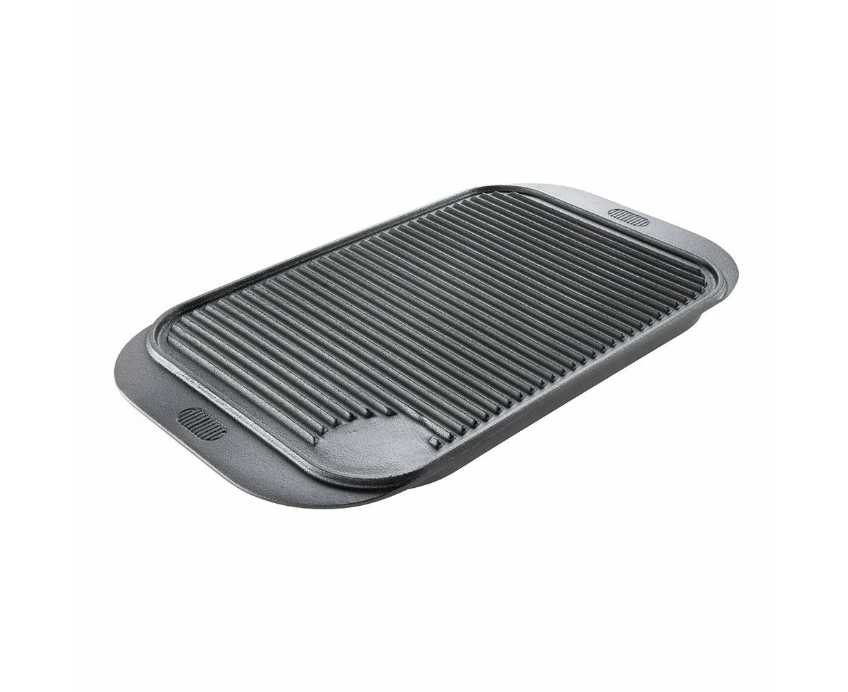 GRYLT Cast Iron Reversible Grill 48cm Black