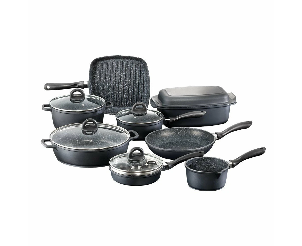 Baccarat STONE 10 Piece Cast Aluminium Cookware Set with Egg Poacher