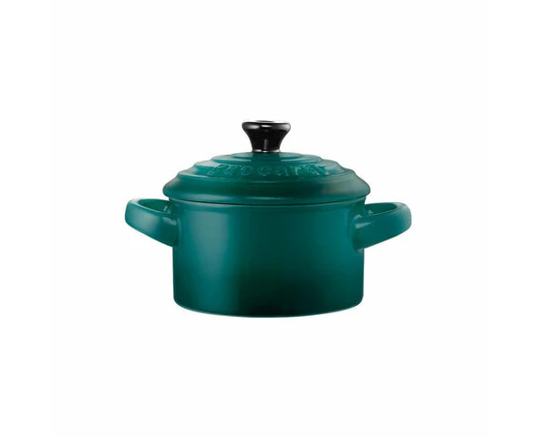 Baccarat Le Connoisseur Stoneware Mini Casserole with Lid 160ml Teal 9X5cm