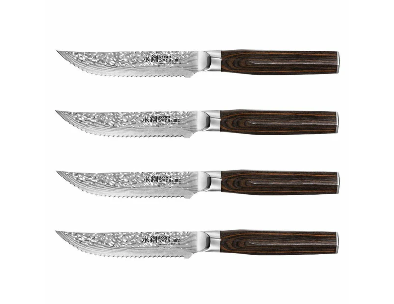 Baccarat Damashiro Emperor Japanese Steel 4 Piece Steak Knife Set