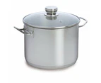 Baccarat Gourmet 7.6L Stainless Steel Stockpot with Glass Lid Size 24X18cm