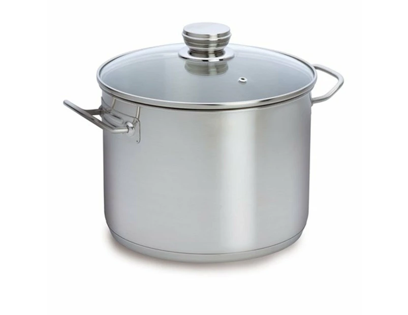 Baccarat Gourmet 12 Litre Stainless Steel Stockpot with Glass Lid Size 28cm