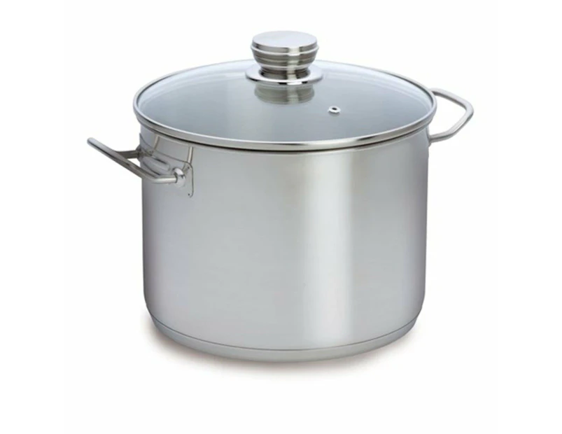 Baccarat Gourmet 12 Litre Stainless Steel Stockpot with Glass Lid  28cm