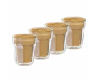 Baccarat Barista Facet Double Wall Latte Glass Set of 4 Size 236ml