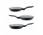 Baccarat STONEX2 Ceramic Non Stick Cast Aluminium Frypan Tri Pack , & Size 20cm/24cm/28cm