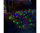 Stockholm 2.5x1.3M Christmas Lights 150 LED String Lights Solar Star Net Multi Colour Outdoor Garden