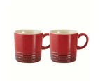 Baccarat Le Connoisseur Set of 2 Espresso Cups 90ml  6X6cm     - Red