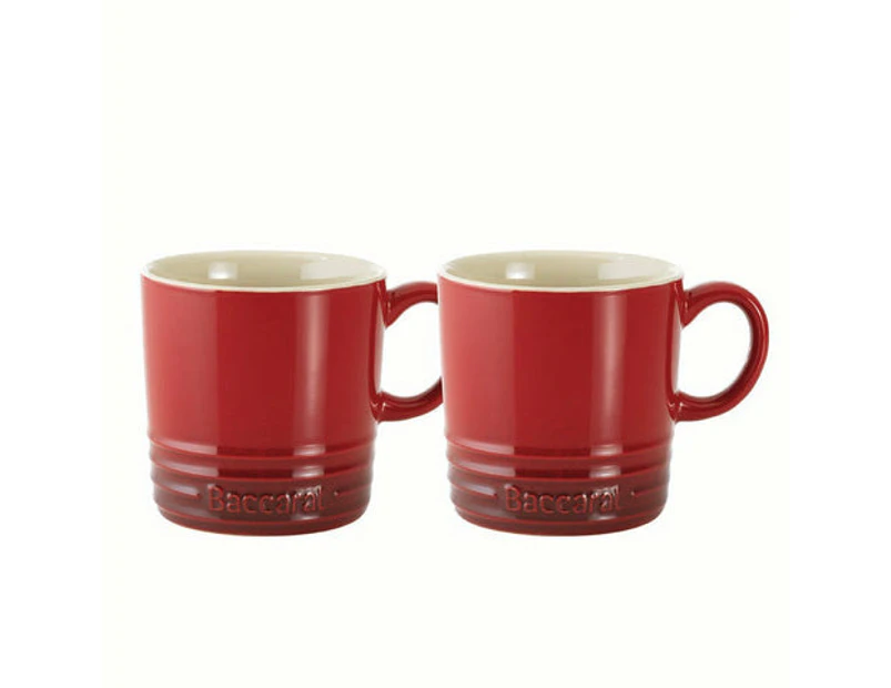 Baccarat Le Connoisseur Set of 2 Espresso Cups 90ml  6X6cm     - Red