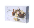 Ambrosia Zest Porcelain Oblong Cake Stand Size 32X20X8cm
