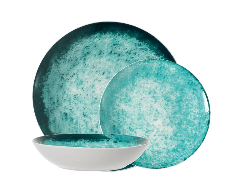 Ambrosia Reef 12 Piece Dinner Set Teal