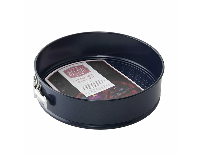 Bakers Delight Cuisson Carbon Steel Non Stick Spring Form Pan Navy Size 24cm