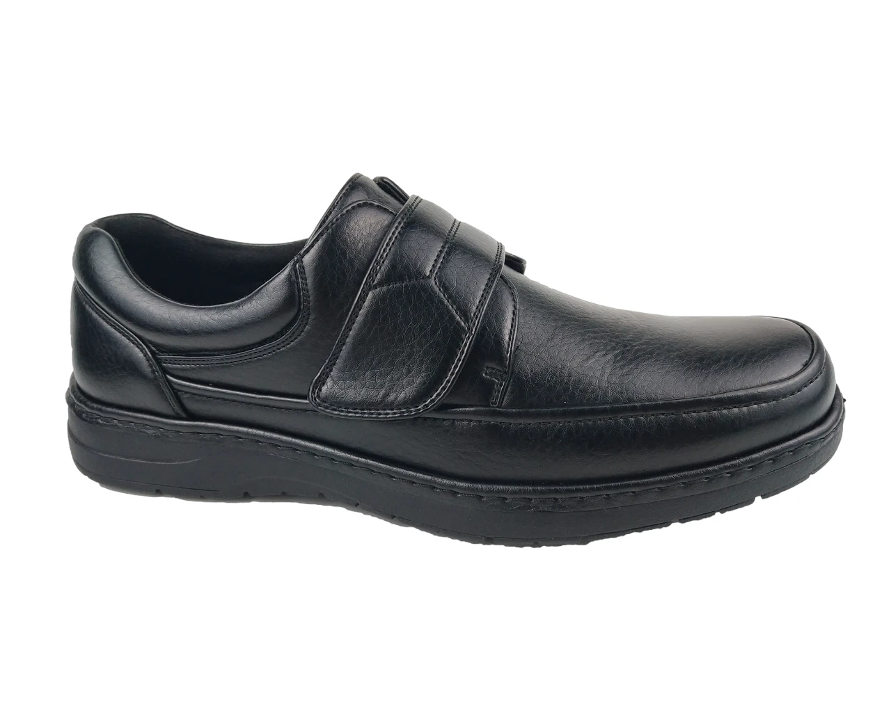 Mens Woodlands Sigmund 2 Black Strap Dress Formal Work Shoes - Black