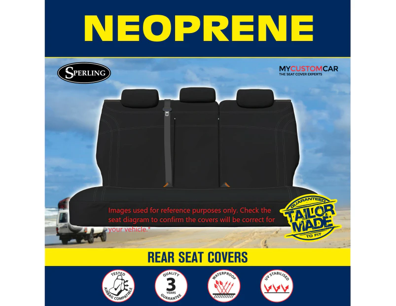 Ford Everest UA SUV 2015-2022 Neoprene REAR (Row 2) Seat Covers Waterproof Custom