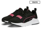 Puma Youth Girls' Wired Run Pure Running Shoes - Puma Black/Glowing Pink
