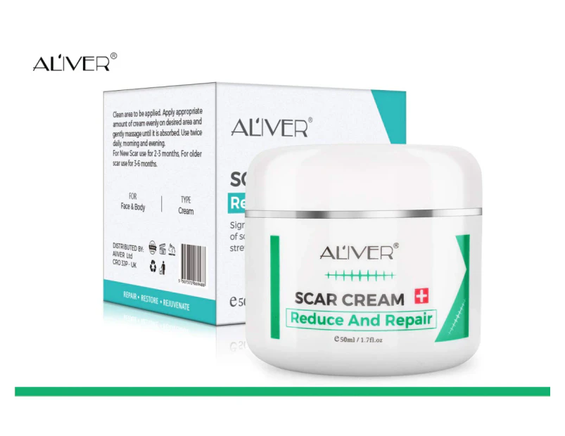Aliver Advanced Scar Removal Cream Treatment Stretch Skin Care Acne Marks Burn Repair Effective for both Old and New Scars