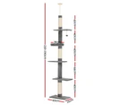 i.Pet Cat Tree 290cm Tower Scratching Post Scratcher Floor to Ceiling Cats Bed