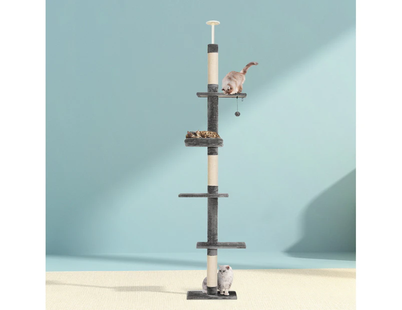 i.Pet Cat Tree 290cm Tower Scratching Post Scratcher Floor to Ceiling Cats Bed