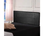 PU Leather Double Bed Headboard Bedhead - Black