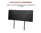 PU Leather Double Bed Headboard Bedhead - Black