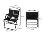 Levede Camping Chair Folding Outdoor Portable Foldable Fishing Beach Picnic