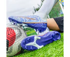 Professional Turf Soccer Shoes Men Kids Training Football Boots Waterproof Boys Sneakers-Purple