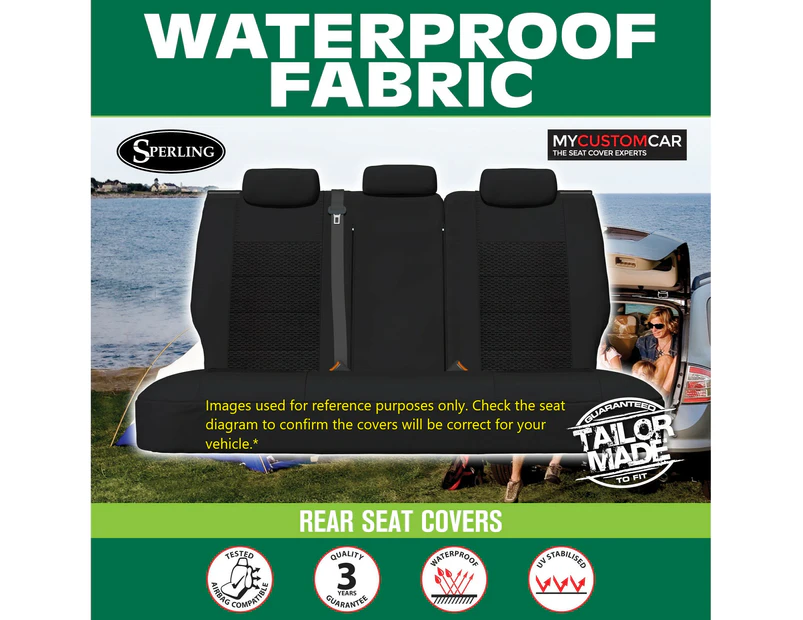 Mitsubishi Triton MQ MR Dual Cab 2015-2023 Waterproof Fabric REAR Seat Cover