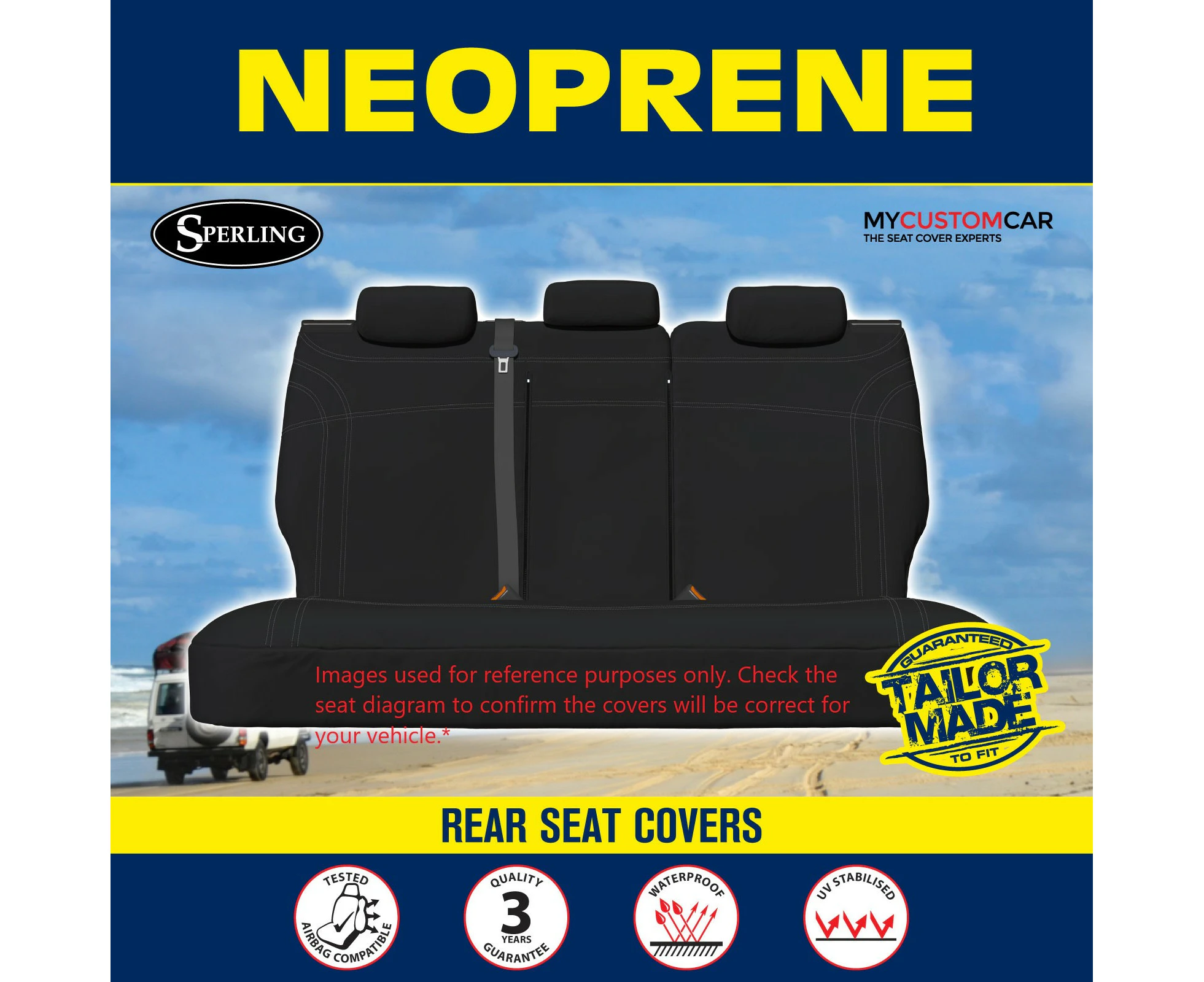 Ford Territory SY SZ Titanium TS TX SUV 2005-2016 Neoprene REAR Row 2 Seat Cover