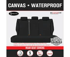 Nissan Navara NP300 D23 Dual Cab 2015-2017 TRADIES Rear Blk Canvas Seat Cover