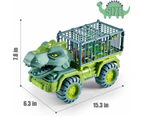 Dinosaur Truck Toys for Kids 3-5 Years, Tyrannosaurus Transport Car Carrier Truck with 15 Dino Figures,One egg and one tree