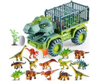 Dinosaur Truck Toys for Kids 3-5 Years, Tyrannosaurus Transport Car Carrier Truck with 15 Dino Figures,One egg and one tree