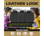 For Toyota Camry Hybrid Sedan 2017-On PU Leather Black REAR Car Seat Covers