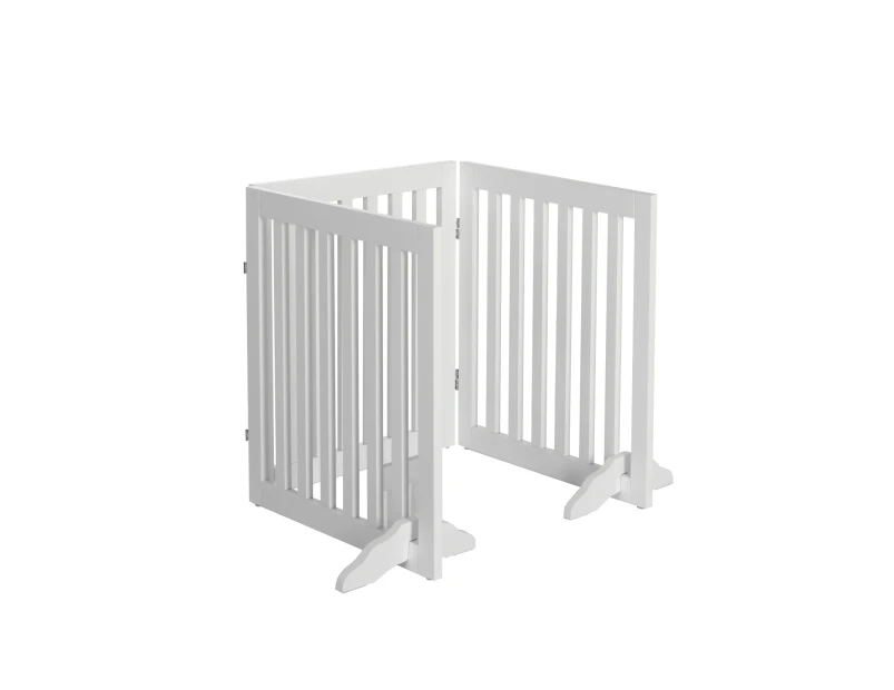 Charlie's Durable Freestanding 3-Panel Pet Gate - White