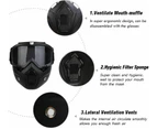Detachable Tactical Goggle Face Mask Mask Airsoft Motorcycle Full Face Paintball