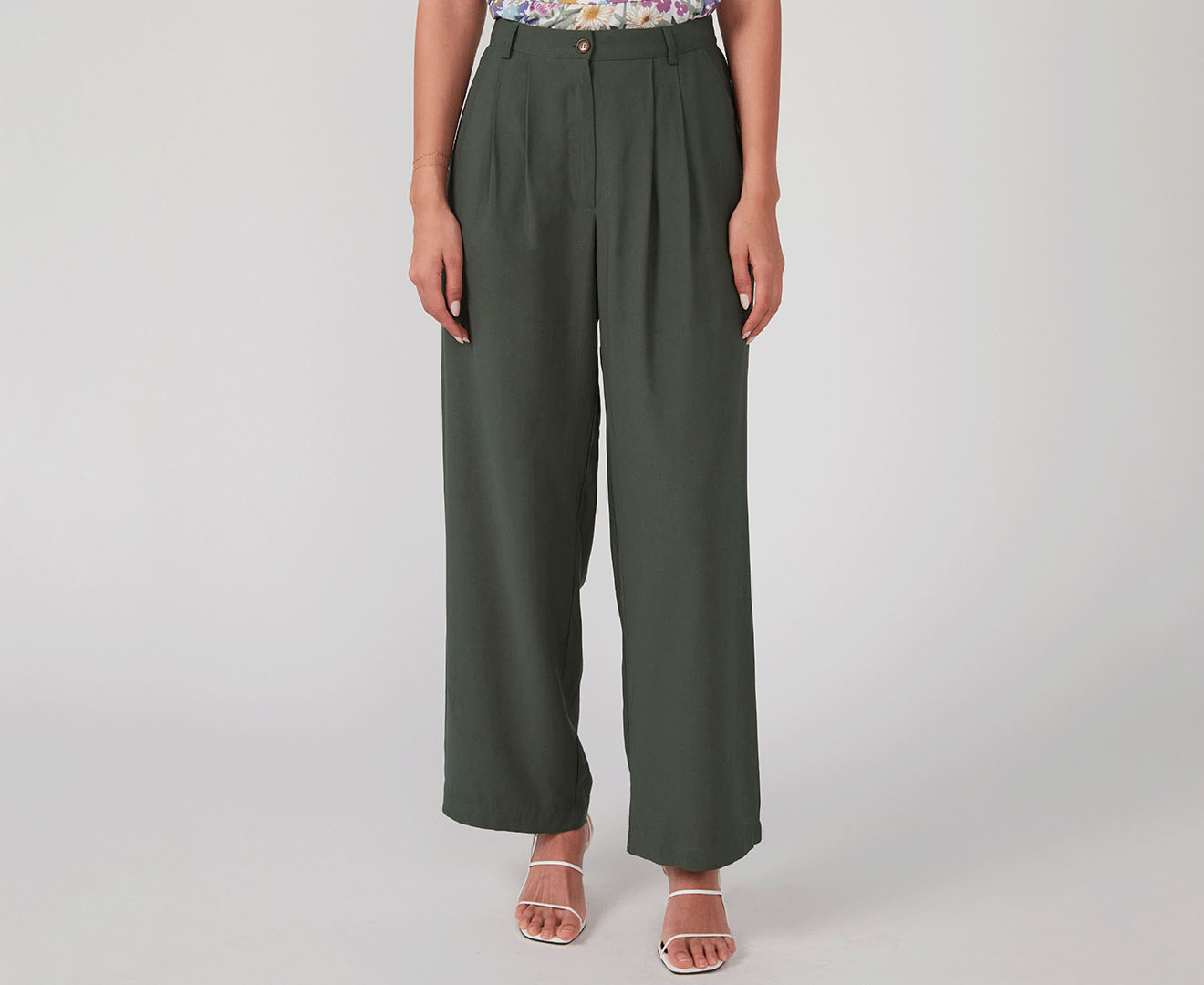 Stella Women's Pleat Front Pants - Green | Catch.com.au